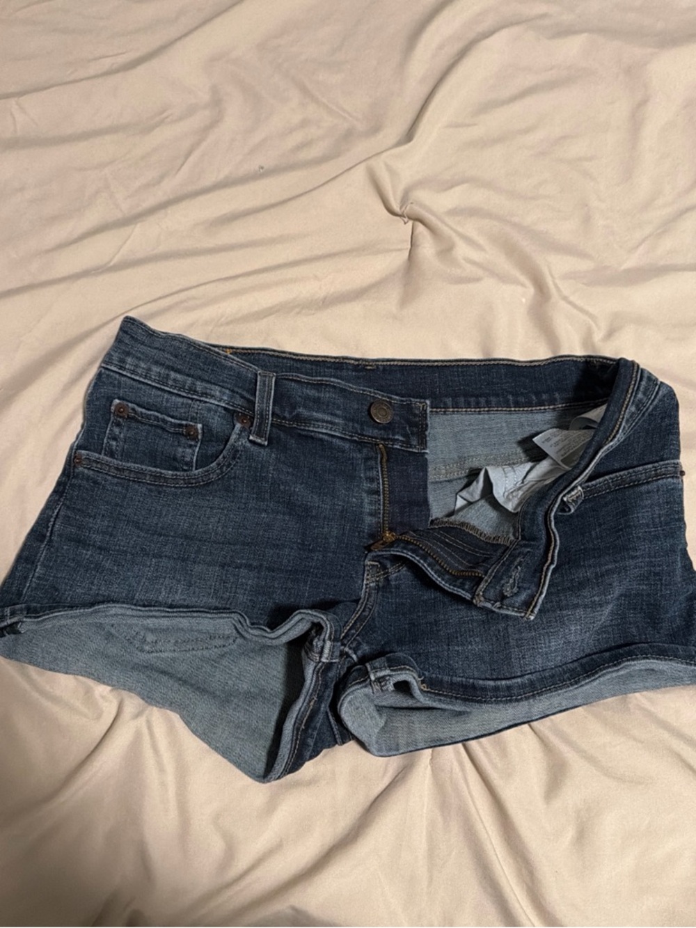 Levi's Dark Blue Denim Jean Shorts